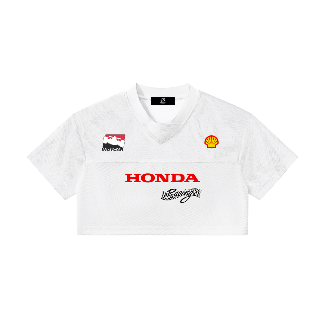 Type R Cropped Paneled V-Neck Jersey