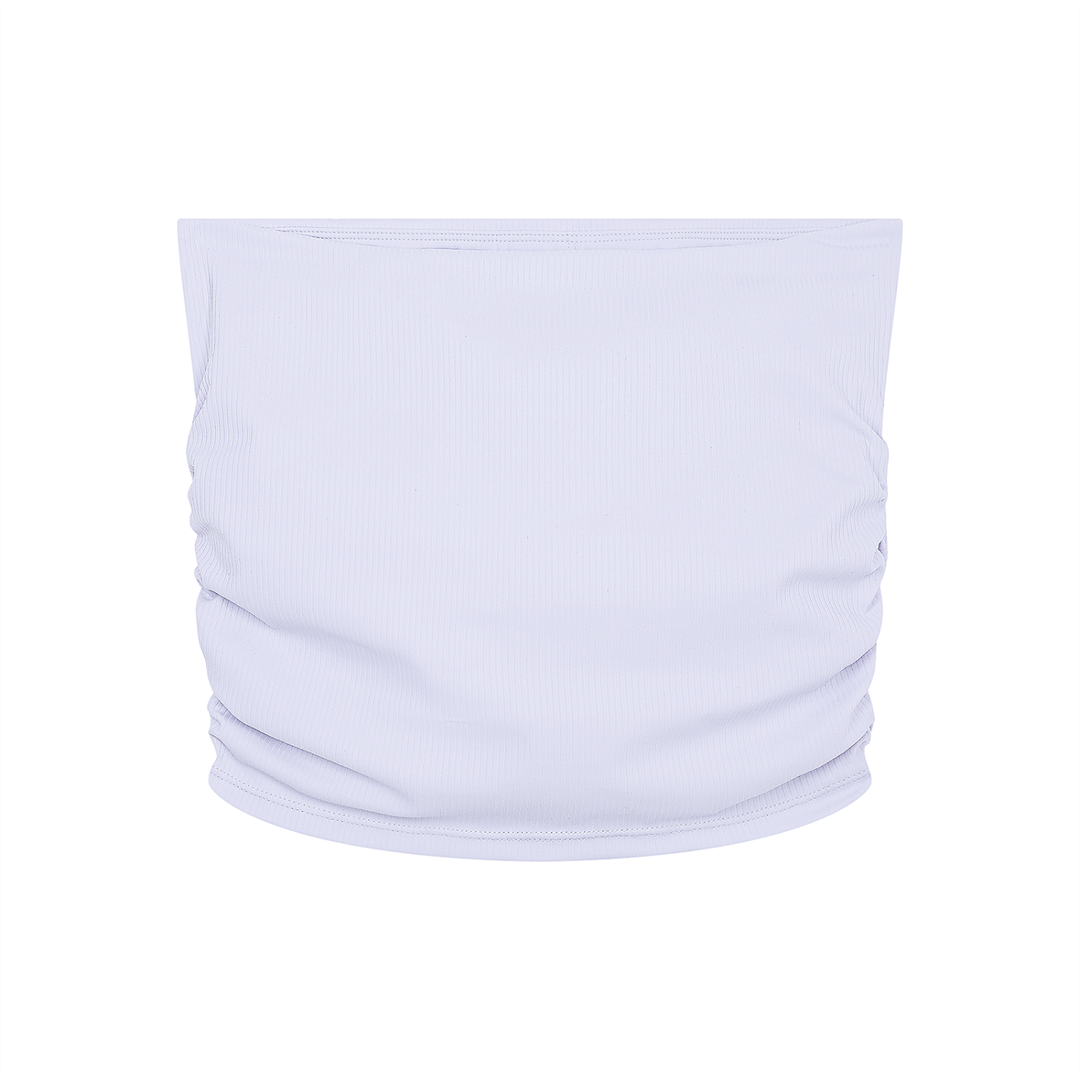 Ruched Cropped Yoga Tube Top