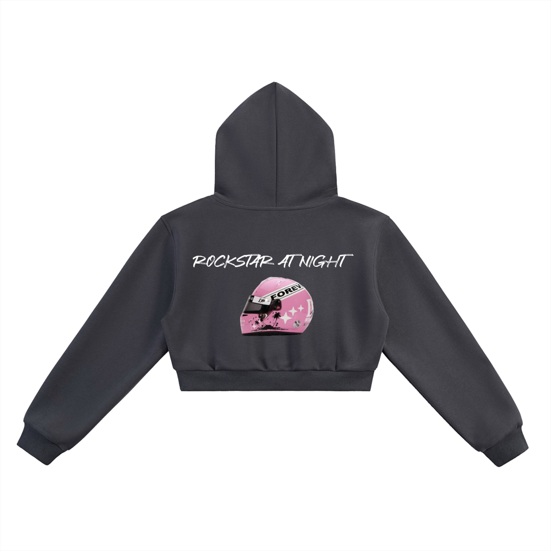 Rockstar Cropped Hoodie