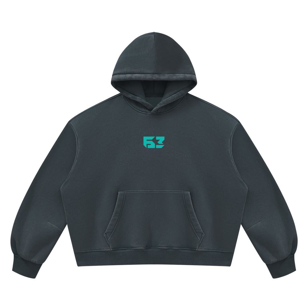 F1 Stamp Unisex Vintage Wash Boxy Fleece Hoodie