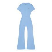 Mercedes Flared Leg Quarter-Zip Jumpsuit