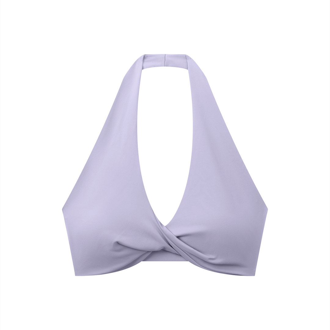 Women's Pleated Halter Sports Bra