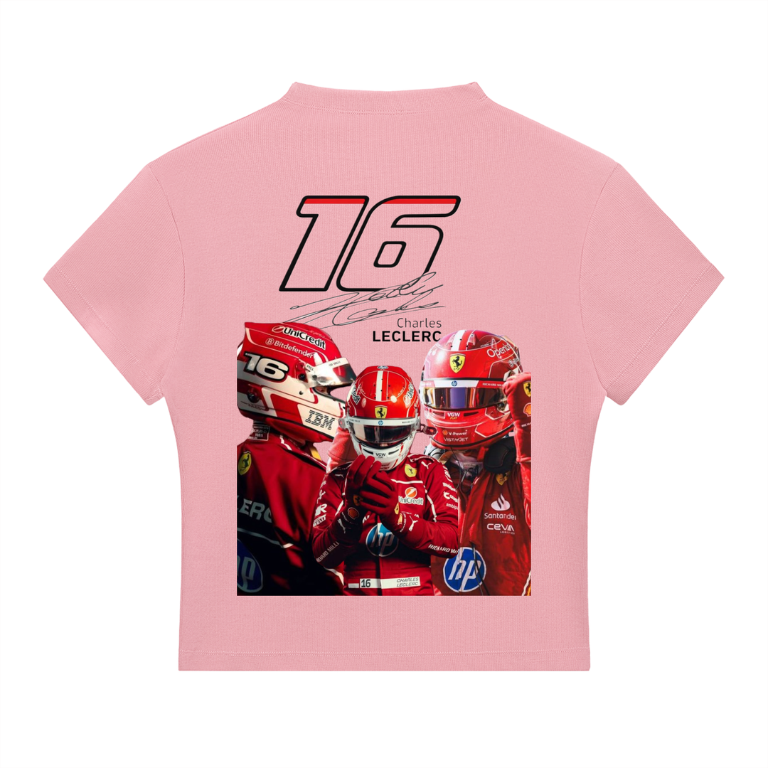 Leclerc F1 Slim Fit Mock Neck T-Shirt