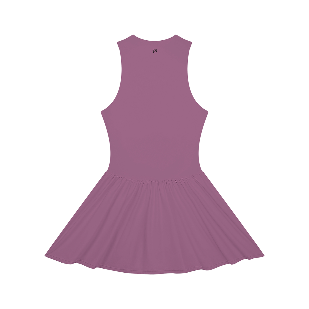 Women’s Ruched Sleeveless Full-Zip Dress