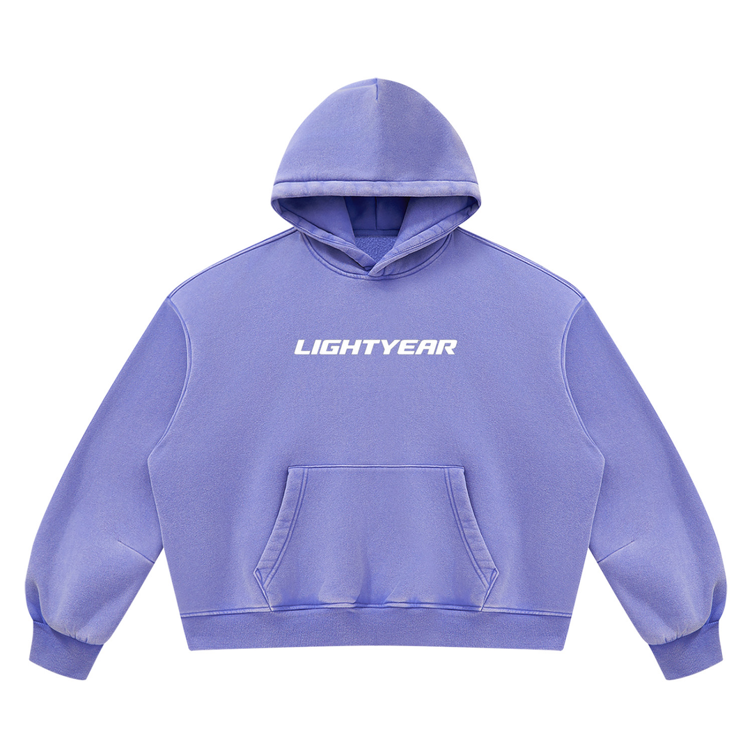 Unisex Vintage Wash Boxy Fleece Hoodie