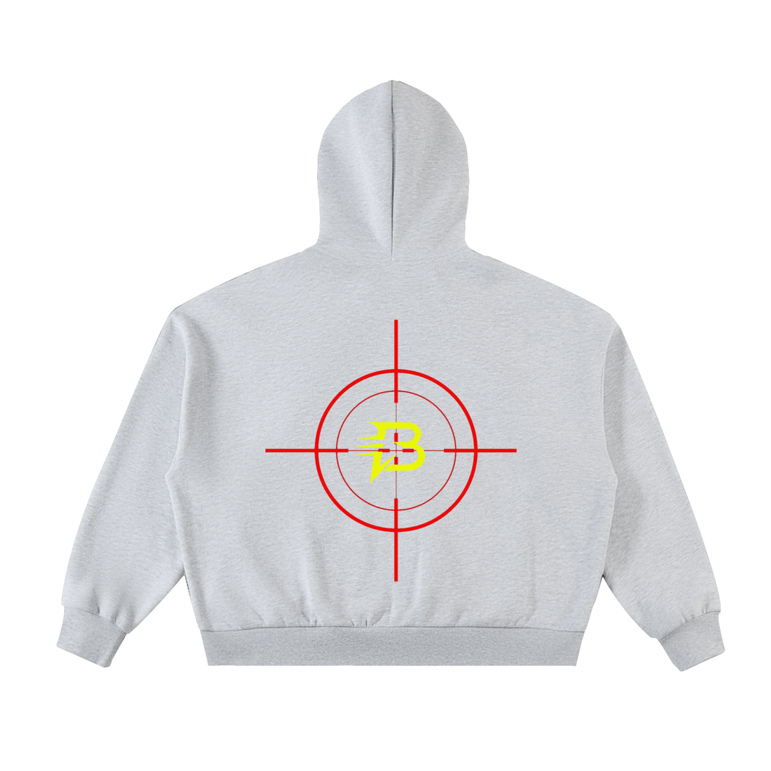 Laser Focus Full-Zip Boxy Hoodie