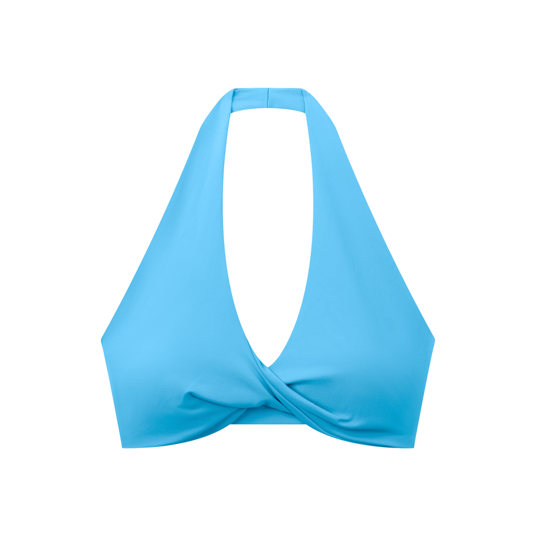 Women's Pleated Halter Sports Bra