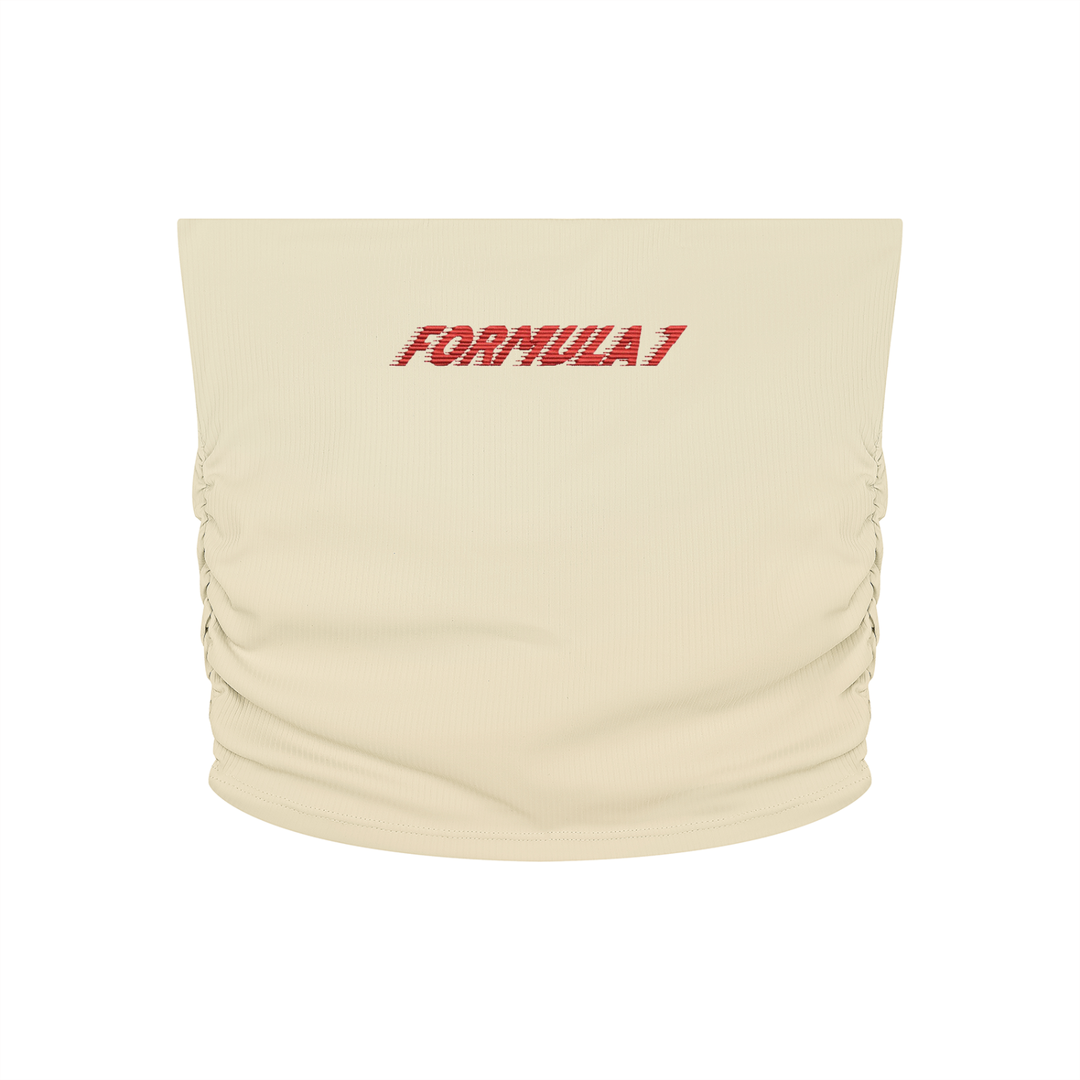 Ruched Cropped Yoga Tube Top