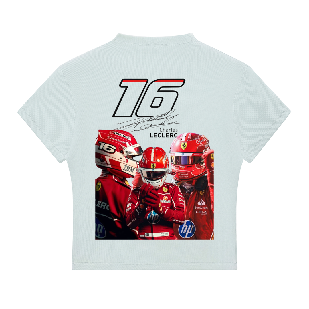 Leclerc F1 Slim Fit Mock Neck T-Shirt