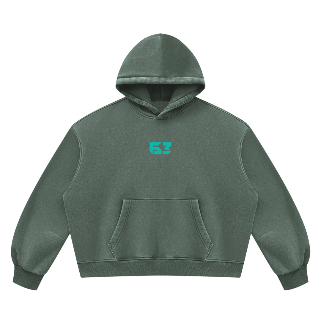 F1 Stamp Unisex Vintage Wash Boxy Fleece Hoodie