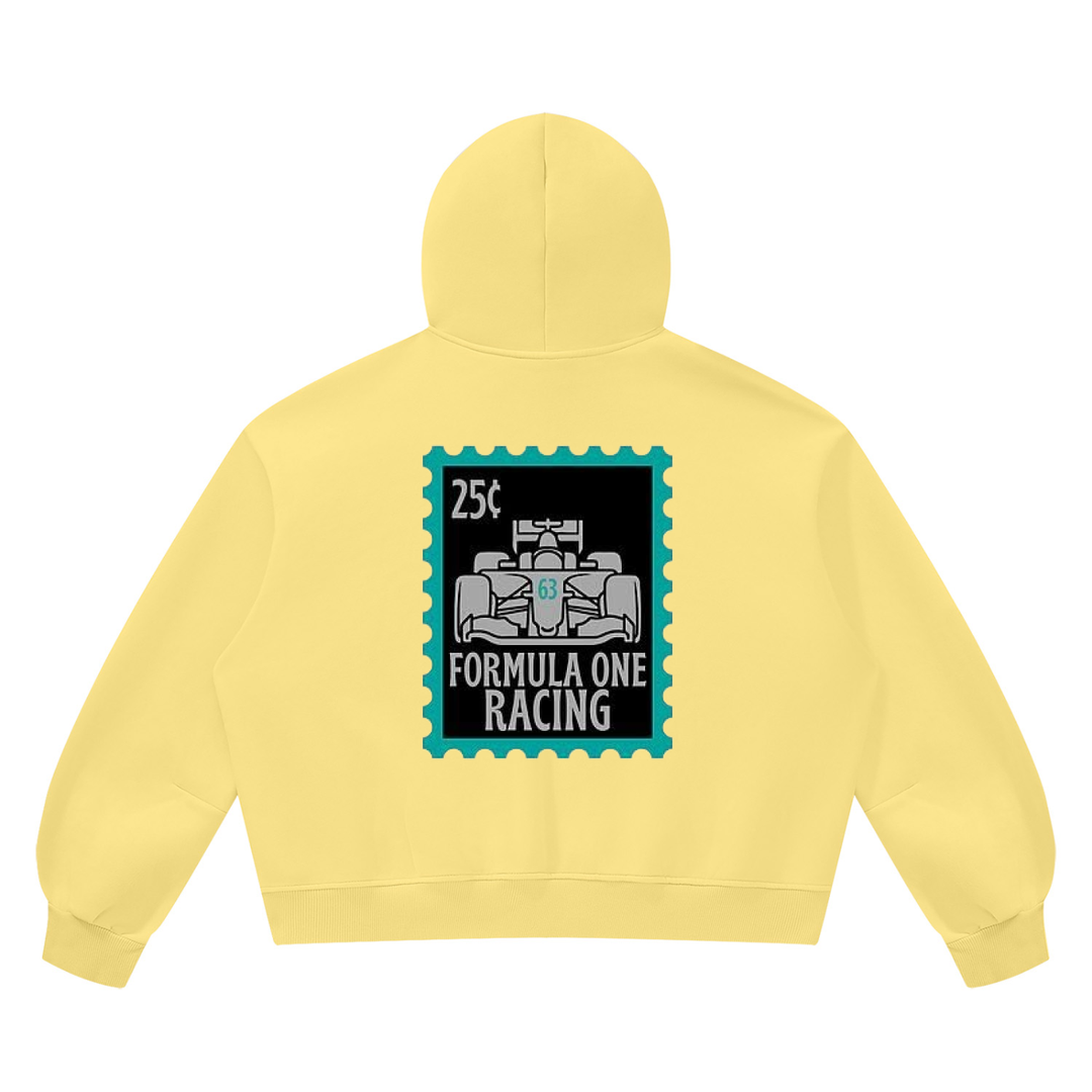 F1 Stamp Unisex Vintage Wash Boxy Fleece Hoodie
