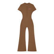 Chevy Love Flared Leg Quarter-Zip Jumpsuit