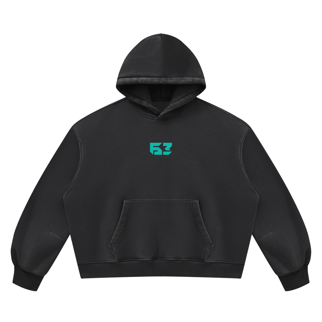 F1 Stamp Unisex Vintage Wash Boxy Fleece Hoodie