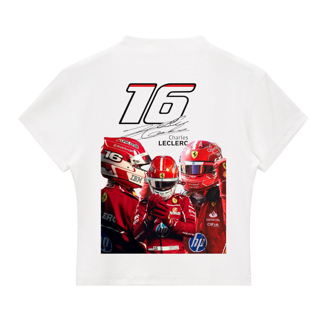 Leclerc F1 Slim Fit Mock Neck T-Shirt