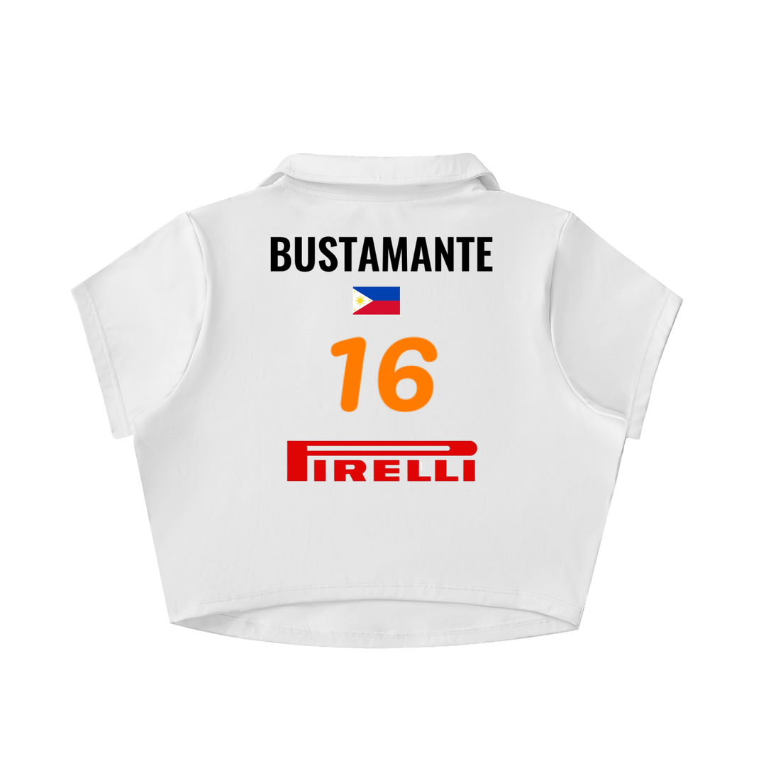 Bustamante F1 Lapel Crop Top