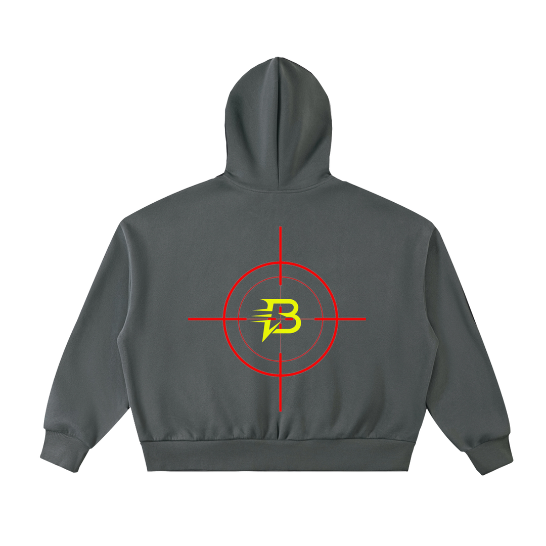 Laser Focus Full-Zip Boxy Hoodie