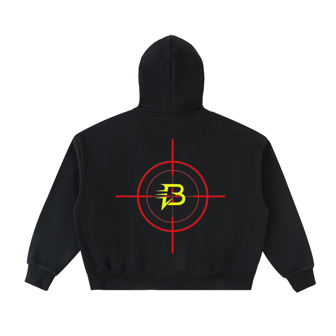 Laser Focus Full-Zip Boxy Hoodie