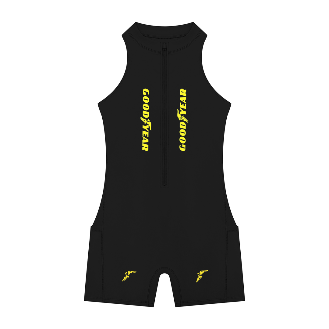 Goodyear Quarter-Zip Yoga Romper