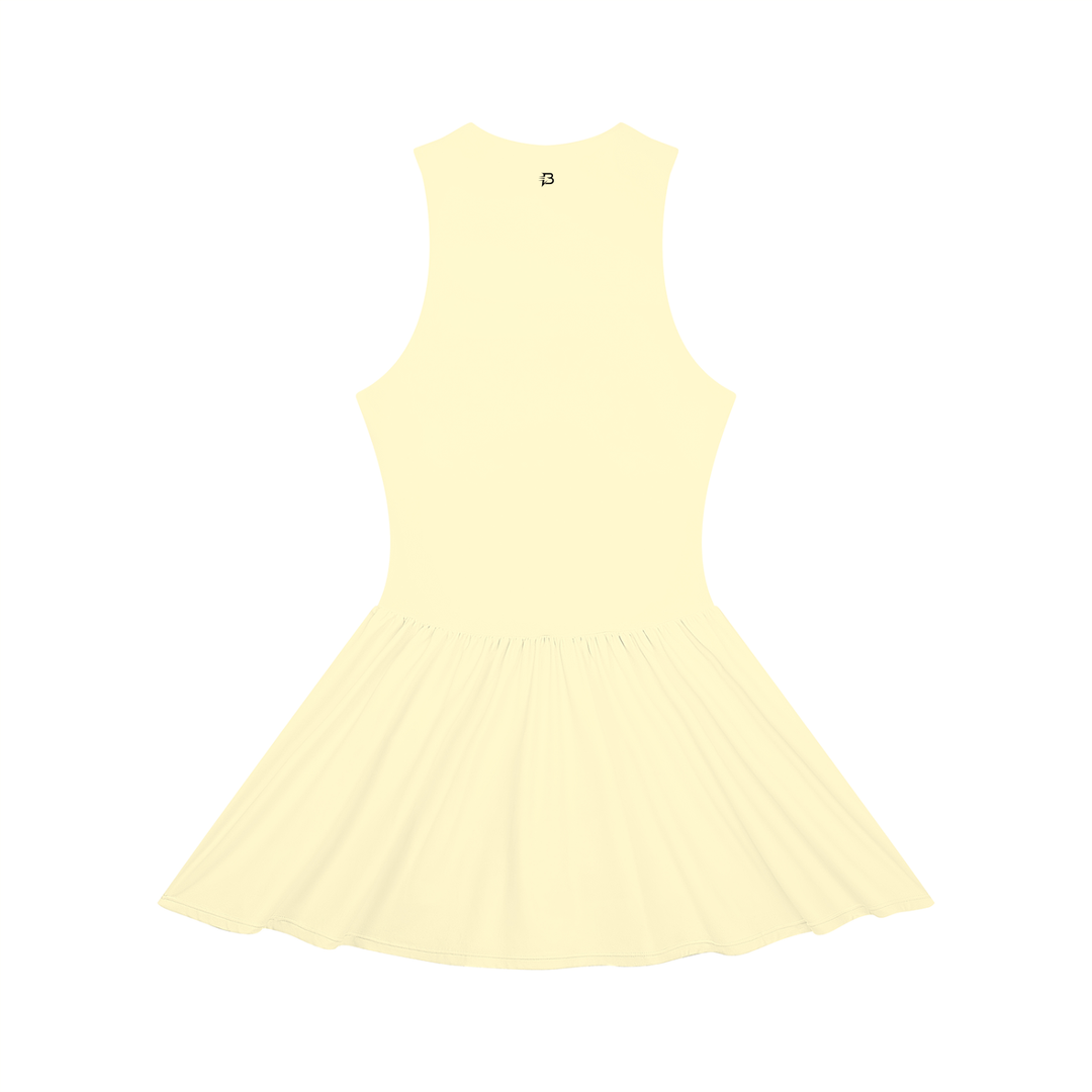 Women’s Ruched Sleeveless Full-Zip Dress
